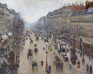 Boulevard Montmartre, reggel, felhős idő